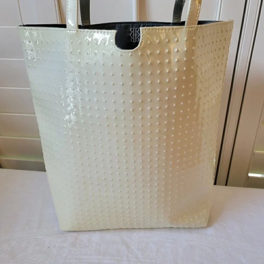 Rock & Republic White Patent Leather Tote